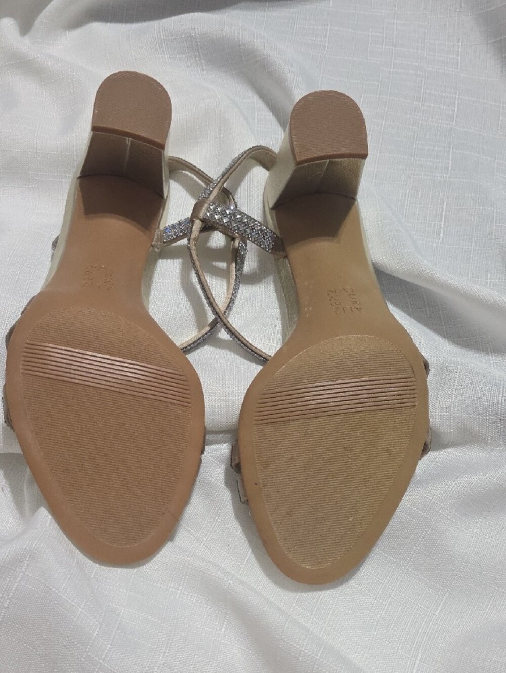 Naturalizer Gold Strappy Rhinestone Sandals - Picture 3 of 6